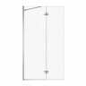 Edge Duo 42 x 75 in. 8 mm Pivot Shower Screen for Alcove Installation with Clear glass in Chrome
