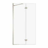 Edge Duo 42 x 75 in. 8 mm Pivot Shower Screen for Alcove Installation with Clear glass in Chrome