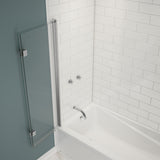 Edge Access 42 x 56 in. 6 mm Pivot Tub Screen for Alcove Installation with Clear glass in Chrome