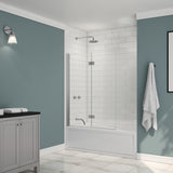 Edge Access 42 x 56 in. 6 mm Pivot Tub Screen for Alcove Installation with Clear glass in Chrome