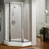 Silhouette Plus Neo-angle 38 x 38 x 70 in. Pivot Shower Door for Corner Installation with Clear glass in Chrome