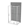 ModulR 48 x 34 x 78 in. 8mm Pivot Shower Door for Wall-mount Installation with Clear glass in Chrome
