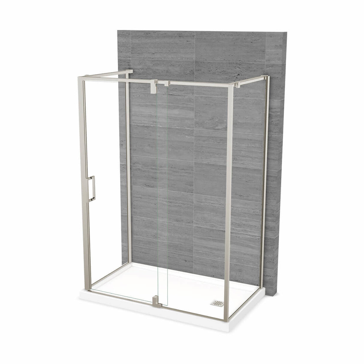ModulR 60 x 36 x 78 in. 8mm Pivot Shower Door for Wall-mount Installation with Clear glass in Chrome