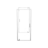 ModulR 2 32 x 78 in. 8mm Pivot Shower Door for Tunnel Installation with Clear glass in Chrome