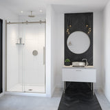 Vela 44 ½-47 x 78 ¾ in. 8mm Sliding Shower Door for Alcove Installation with Clear glass in Chrome