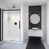 Vela 44 ½-47 x 78 ¾ in. 8mm Sliding Shower Door for Alcove Installation with Clear glass in Chrome