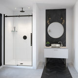 Vela 44 ½-47 x 78 ¾ in. 8mm Sliding Shower Door for Alcove Installation with Clear glass in Chrome