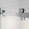 Vela 44 ½-47 x 78 ¾ in. 8mm Sliding Shower Door with Towel Bar for Alcove Installation with Clear glass in Chrome