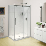 Halo Pro GS 44 ½-47 x 78 ¾ in. 8mm Sliding Shower Door for Alcove Installation with GlassShield glass in Chrome