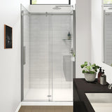 Halo Pro GS 44 ½-47 x 78 ¾ in. 8mm Sliding Shower Door for Alcove Installation with GlassShield glass in Chrome