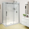 Halo Pro GS 56 ½-59 x 78 ¾ in. 8mm Sliding Shower Door for Alcove Installation with GlassShield glass in Chrome
