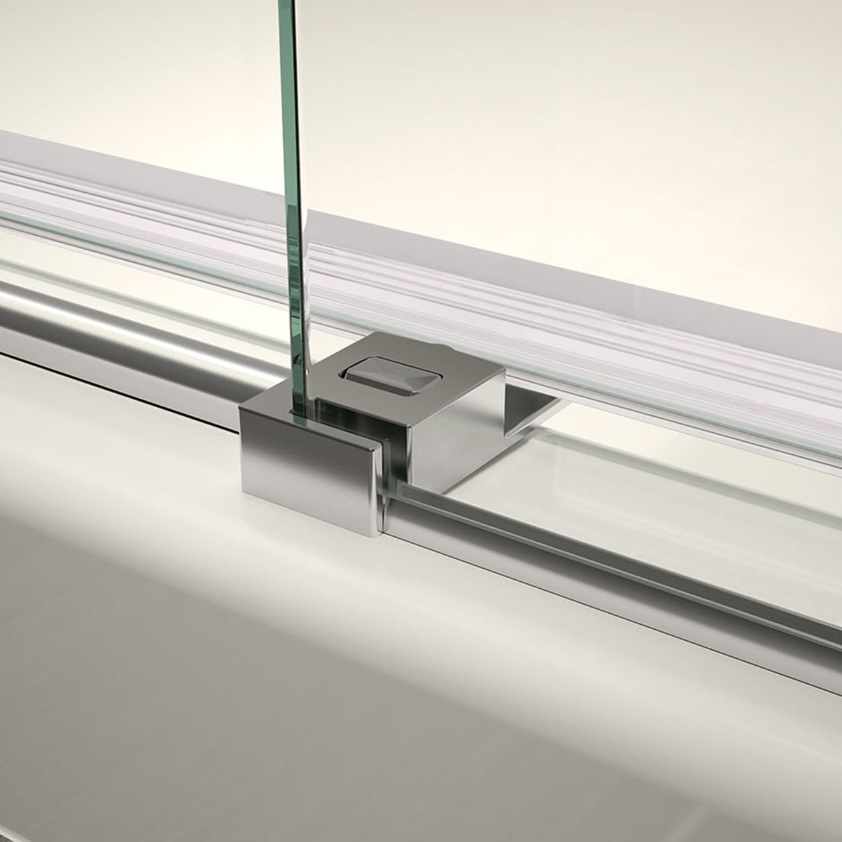 Halo Pro 44 ½-47 x 78 ¾ in. 8 mm Sliding Shower Door with Towel Bar for Alcove Installation with Clear glass in Chrome
