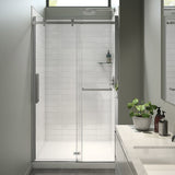Halo Pro 44 ½-47 x 78 ¾ in. 8 mm Sliding Shower Door with Towel Bar for Alcove Installation with Clear glass in Chrome