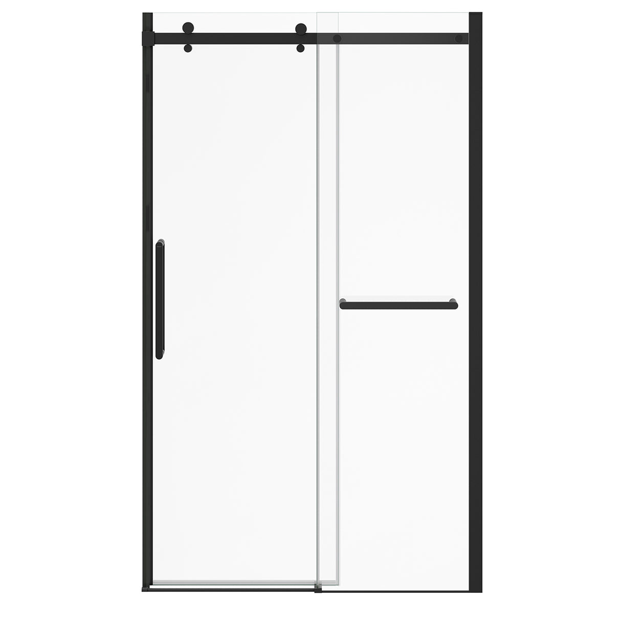 Halo Pro 44 ½-47 x 78 ¾ in. 8 mm Sliding Shower Door with Towel Bar for Alcove Installation with Clear glass in Chrome