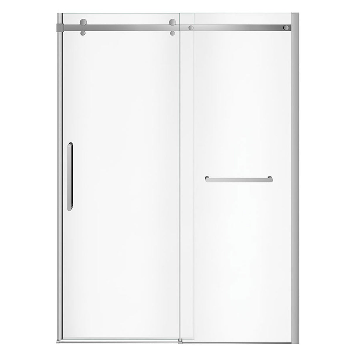 Halo Pro 56 ½-59 x 78 ¾ in. 8 mm Sliding Shower Door with Towel Bar for Alcove Installation with Clear glass in Chrome