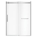 Halo Pro 56 ½-59 x 78 ¾ in. 8 mm Sliding Shower Door with Towel Bar for Alcove Installation with Clear glass in Chrome