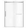 Halo Pro 56 ½-59 x 78 ¾ in. 8 mm Sliding Shower Door with Towel Bar for Alcove Installation with Clear glass in Chrome