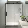 Halo Pro 56 ½-59 x 78 ¾ in. 8 mm Sliding Shower Door with Towel Bar for Alcove Installation with Clear glass in Chrome