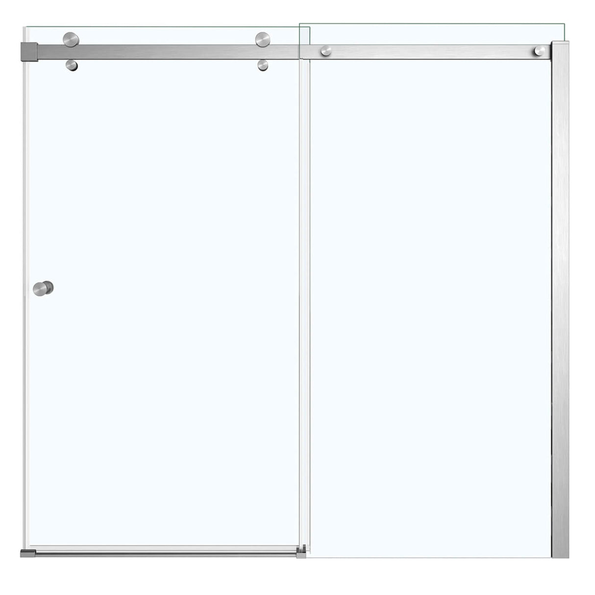 Luminescence 56 ½-59 x 55 ½-57 ½ in. 6 mm Sliding Tub Door for Alcove Installation with Clear glass in Chrome