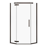 Davana Neo-angle 38 x 38 x 75 in. 8mm Pivot Shower Door for Corner Installation with Clear glass in Chrome