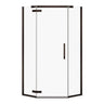 Davana Neo-angle 38 x 38 x 75 in. 8mm Pivot Shower Door for Corner Installation with Clear glass in Chrome