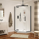 Davana Neo-angle 40 x 40 x 75 in. 8mm Pivot Shower Door for Corner Installation with Clear glass in Chrome