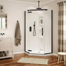 Davana Neo-angle 40 x 40 x 75 in. 8mm Pivot Shower Door for Corner Installation with Clear glass in Chrome