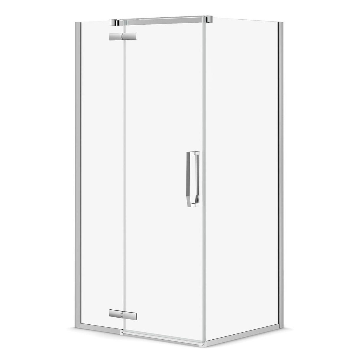 Davana Rectangular 42 x 34 x 75 in. 8mm Pivot Shower Door for Corner Installation with Clear glass in Chrome