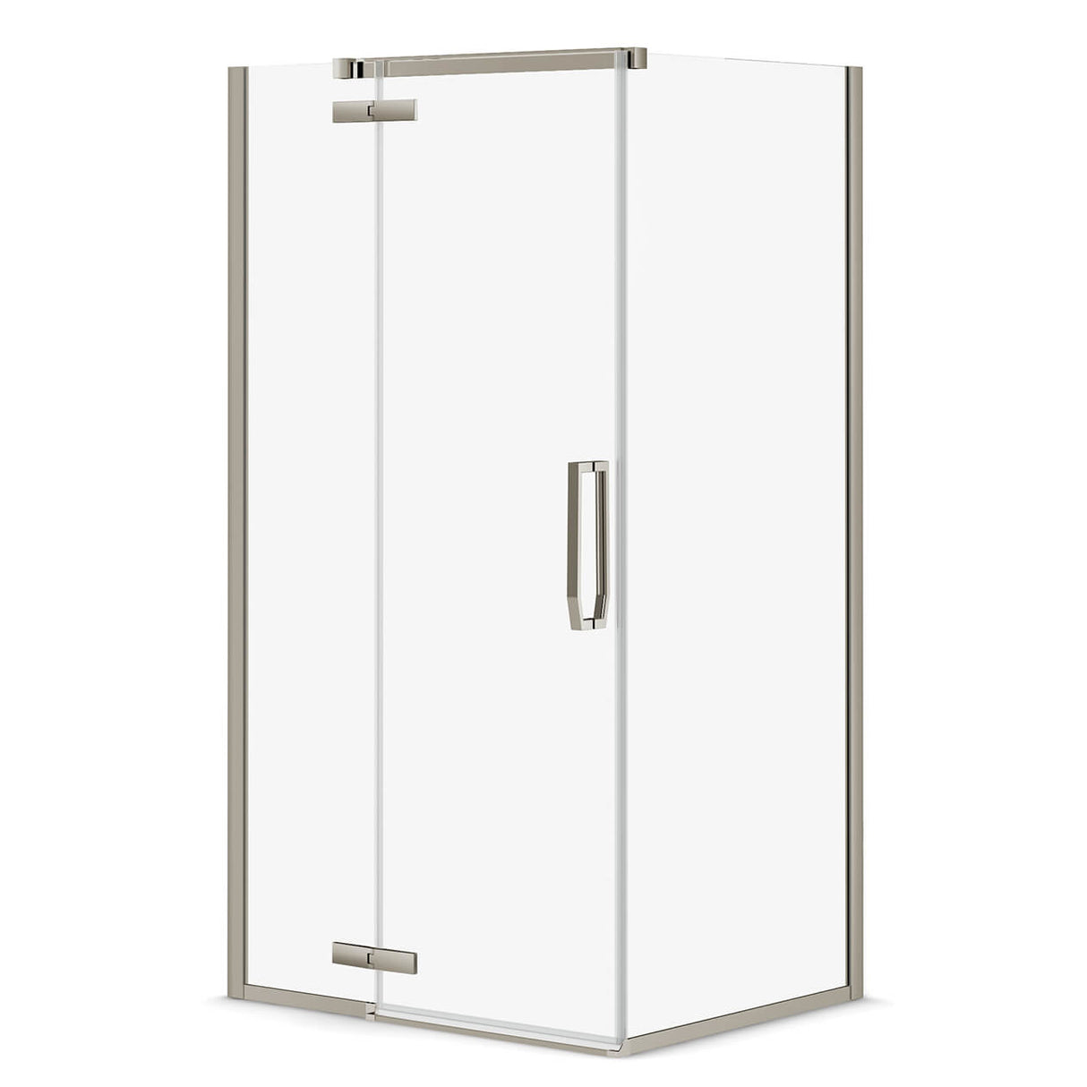 Davana Rectangular 42 x 34 x 75 in. 8mm Pivot Shower Door for Corner Installation with Clear glass in Chrome