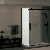 Halo Return Panel for 30 in. Base with Clear glass in Chrome