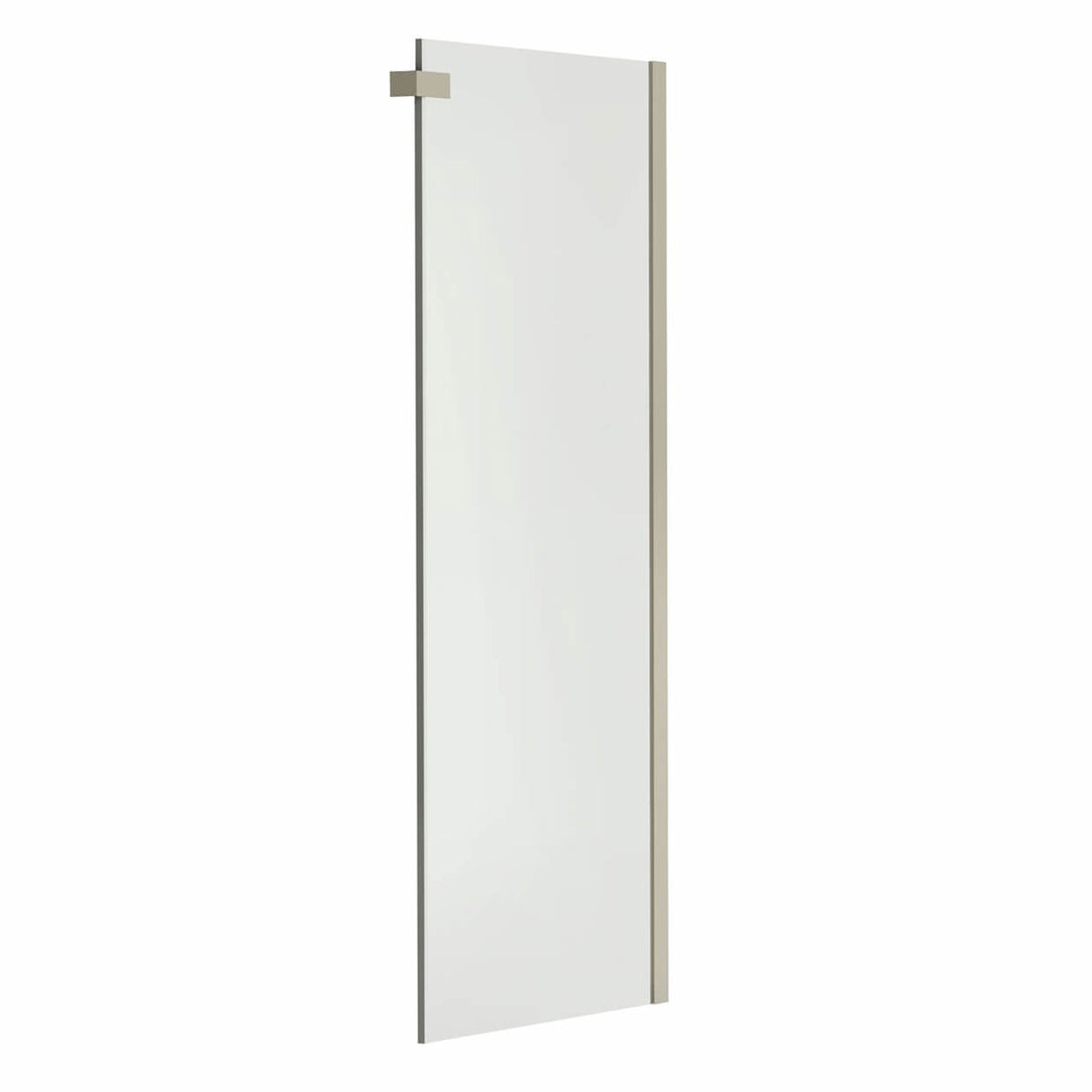 Halo Return Panel for 30 in. Base with Clear glass in Chrome