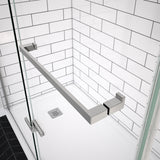 Reveal Sleek 71 41 ½-44 ½ x 71 ½ in. 8mm Pivot Shower Door for Alcove Installation with Clear glass in Chrome