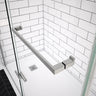 Reveal Sleek 71 51 ½-54 ½ x 71 ½ in. 8mm Pivot Shower Door for Alcove Installation with Clear glass in Chrome