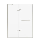 Reveal Sleek 71 51 ½-54 ½ x 71 ½ in. 8mm Pivot Shower Door for Alcove Installation with Clear glass in Chrome
