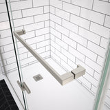 Reveal Sleek 71 51 ½-54 ½ x 71 ½ in. 8mm Pivot Shower Door for Alcove Installation with Clear glass in Chrome