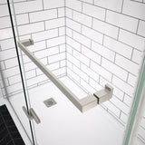 Reveal Sleek 71 51 ½-54 ½ x 71 ½ in. 8mm Pivot Shower Door for Alcove Installation with Clear glass in Chrome