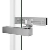 Reveal Sleek 71 51 ½-54 ½ x 71 ½ in. 8mm Pivot Shower Door for Alcove Installation with Clear glass in Chrome