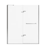 Reveal Sleek 71 56-59 x 71 ½ in. 8mm Pivot Shower Door for Alcove Installation with Clear glass in Chrome