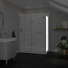 Reveal Sleek 71 Return Panel for 32 in. Base with Clear glass in Chrome