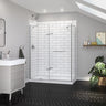 Reveal Sleek 71 Return Panel for 34 in. Base with Clear glass in Chrome