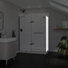 Reveal Sleek 71 Return Panel for 34 in. Base with Clear glass in Chrome
