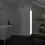 Reveal Sleek 71 Return Panel for 36 in. Base with Clear glass in Chrome