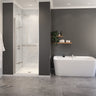 Capella 78 32 ½-35 ½ x 78 in. 8 mm Pivot Shower Door for Alcove Installation with GlassShield glass in Chrome