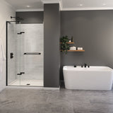 Capella 78 44-47 x 78 in. 8 mm Pivot Shower Door for Alcove Installation with GlassShield glass in Chrome