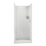 SS32 32 x 33 AcrylX Alcove Center Drain One-Piece Shower in White