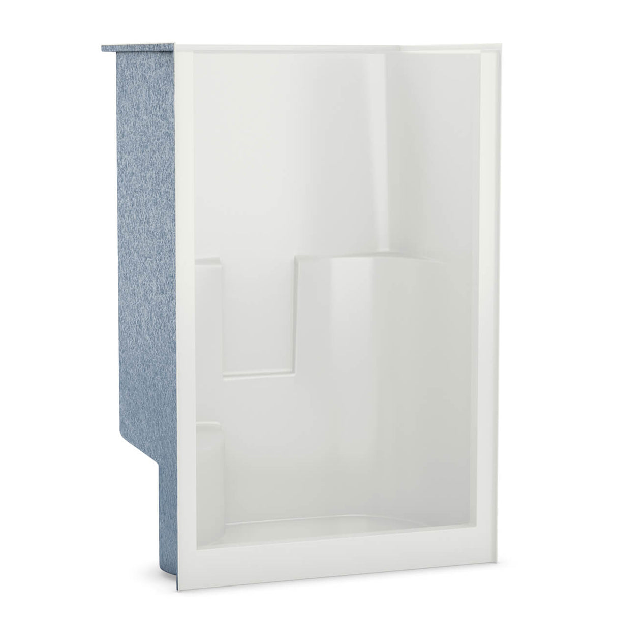 SS3648 R/L AcrylX Alcove Center Drain One-Piece Shower in White