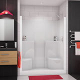 SS3660 AcrylX Alcove Center Drain One-Piece Shower in White