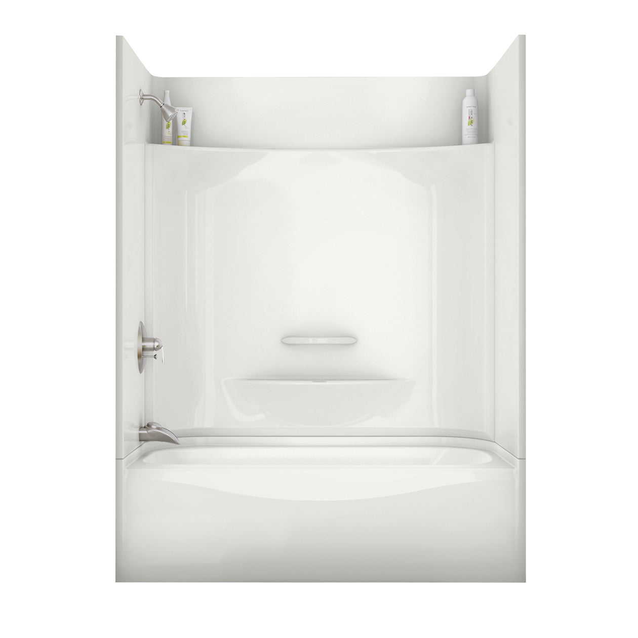 KDTS 3060 AFR AcrylX Alcove Left-Hand Drain Four-Piece Tub Shower in W ...
