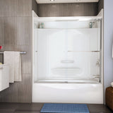 TOF-3060 AcrylX Alcove Left-Hand Drain Bathtub in White