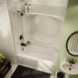 KDTS 3260 AcrylX Alcove Left-Hand Drain Four-Piece Tub Shower in White